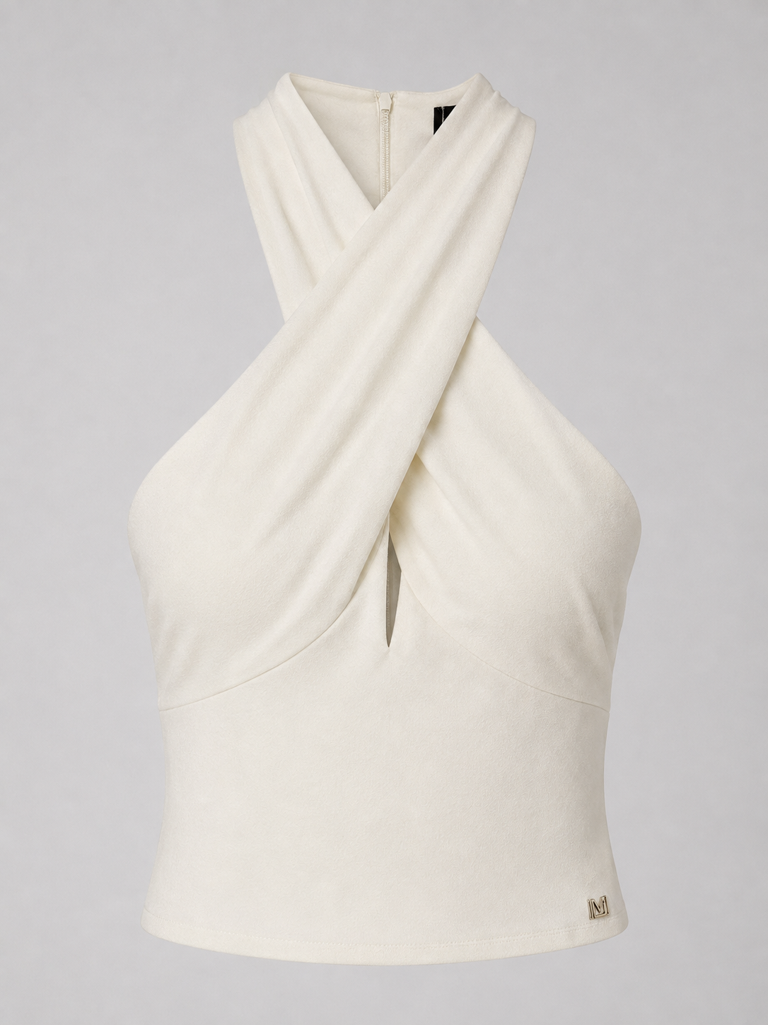 Marciano by Guess Cross-Neck Halter Top – Cream