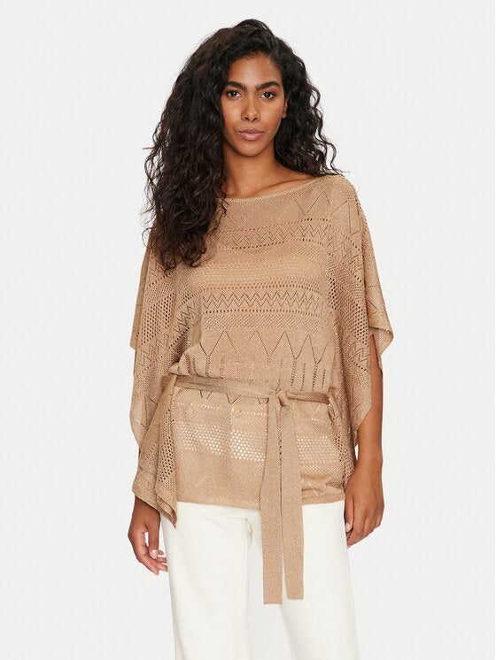 Marciano by Guess Hydra Ruha women's fashion ecru designer top, lightweight elegant style perfect for any occasion.