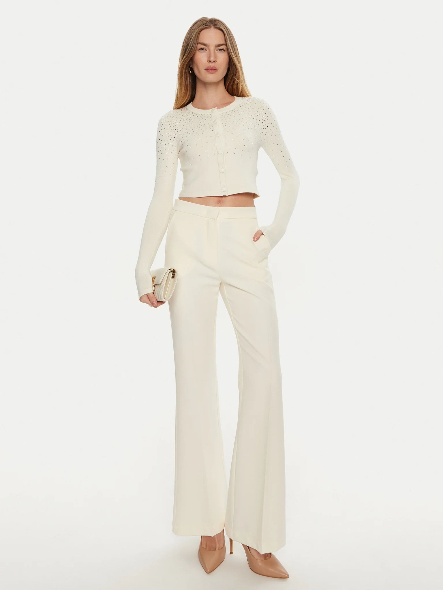Marciano Guess Sweater JEN - Ekru Regular Fit, women's fashion, designer clothing, ecru top, versatile style.