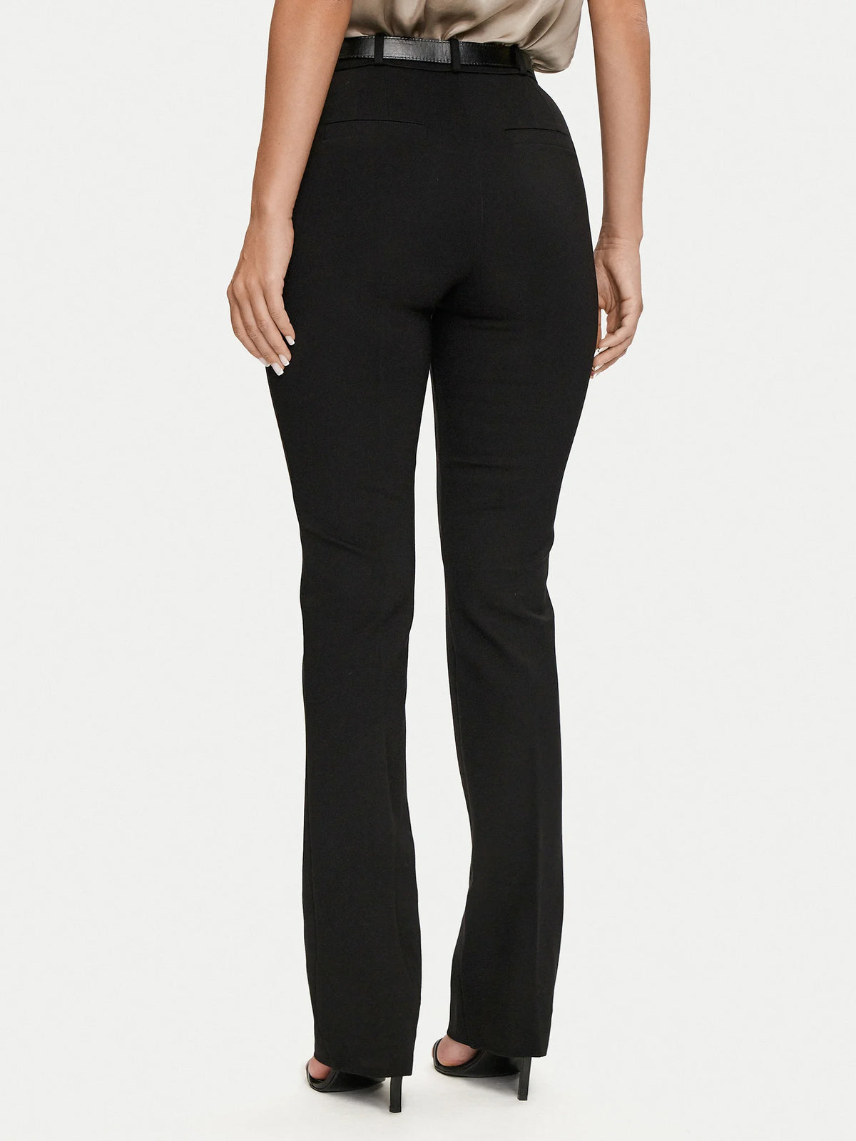 Marciano Guess Fabric Pants Black Regular Fit - elegant women's fashion, designer clothing, smooth fabric texture, perfect for outfits.