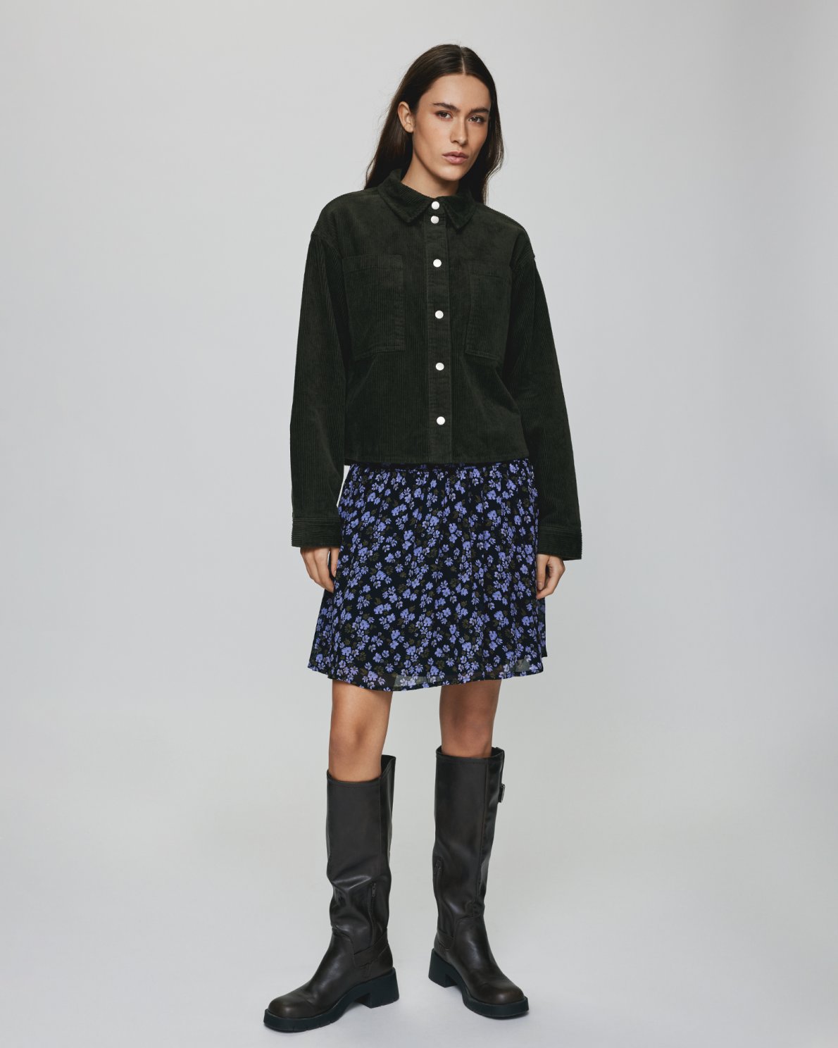 MSCH Copenhagen Kasandra Orabella Women's Floral Skirt – Black & Lavender