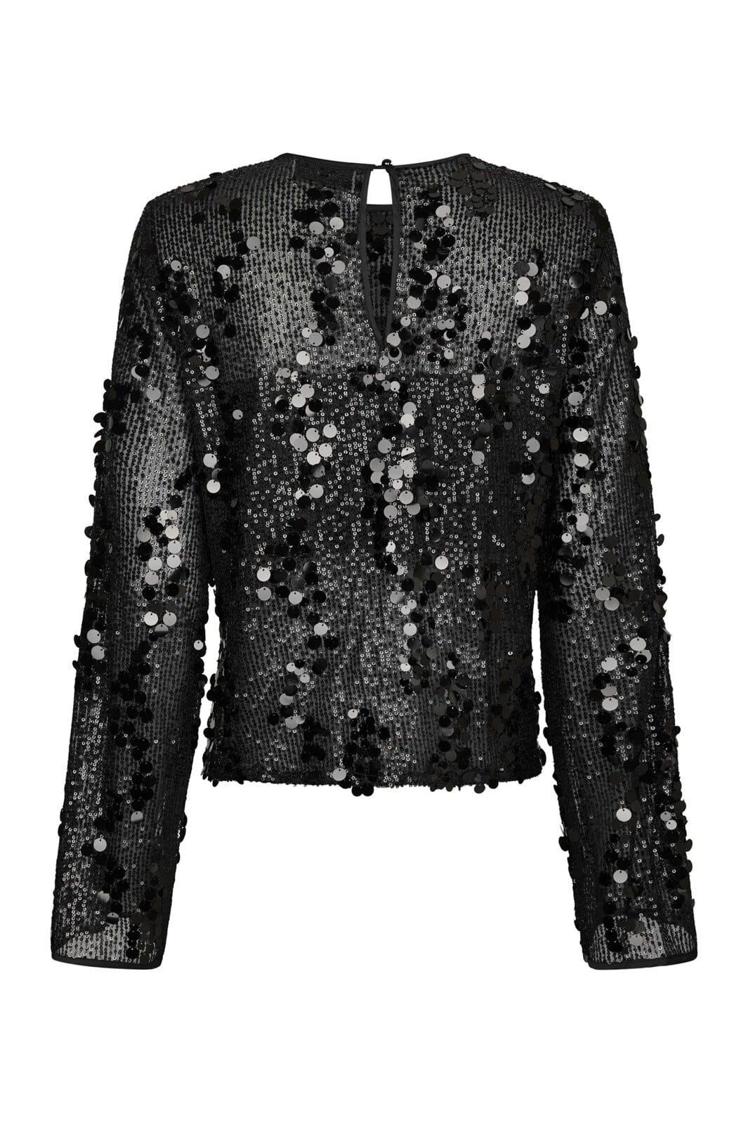 Neo Noir Blake Sequin Blouse – Black