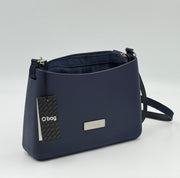 O bag Glam táska szarvasbőr hatású béléssel – sötétkék