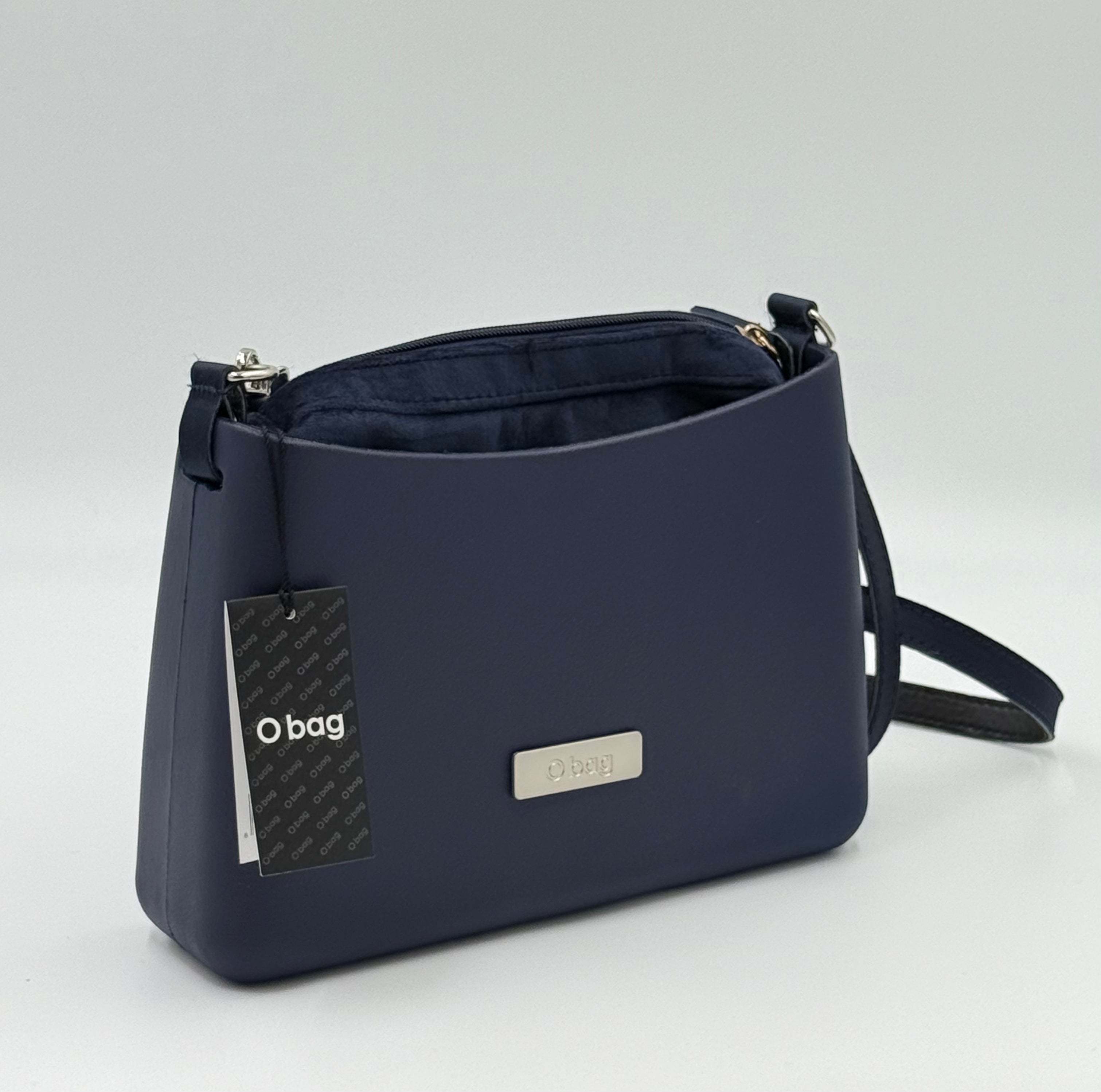 O bag Glam Suede-Effect-Lined Bag – Dark Blue