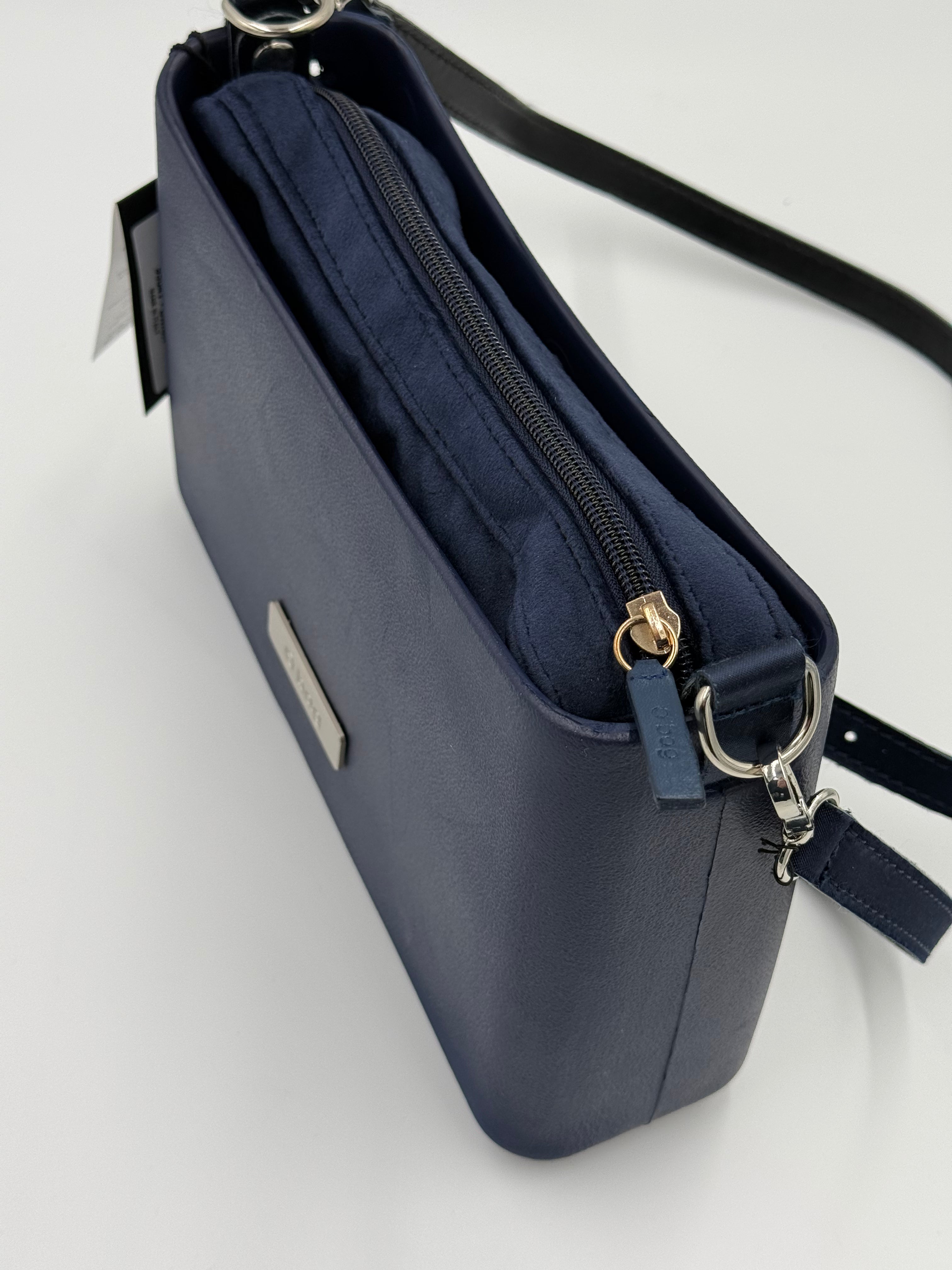 O bag Glam táska szarvasbőr hatású béléssel – sötétkék