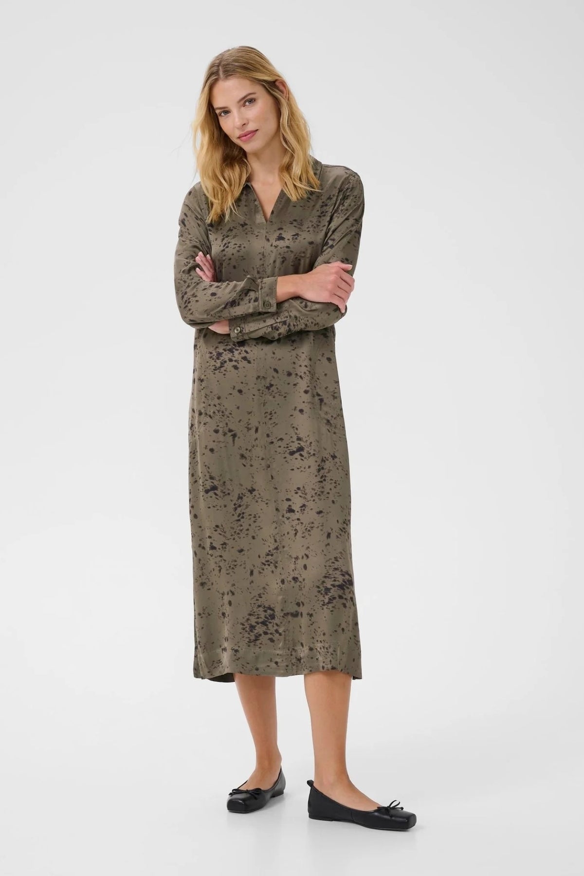 Part Two ShilohPW Dress – Tarmac Scattered Texture Print