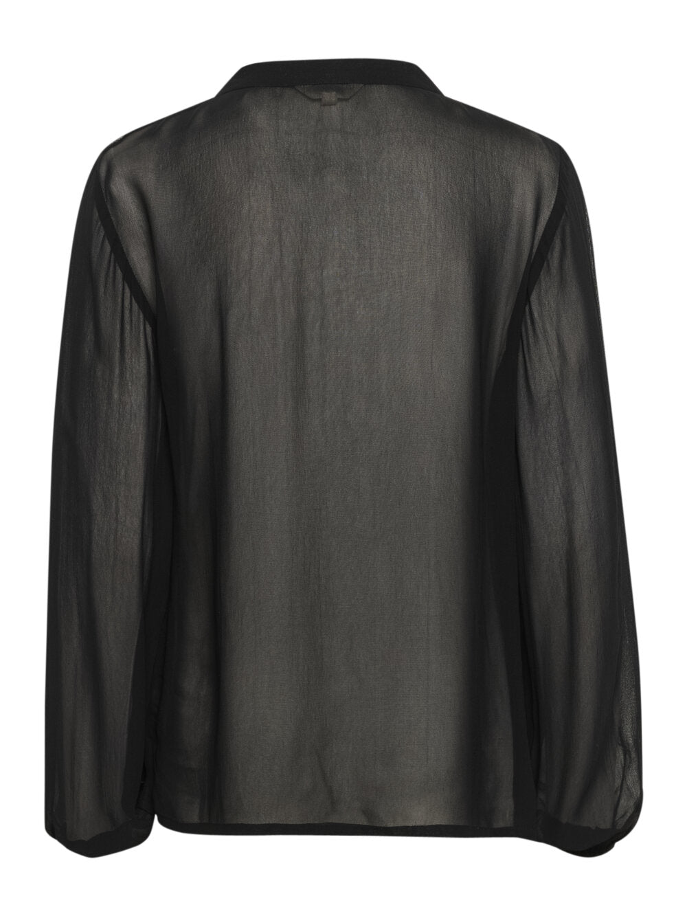 Part Two DittePW Blouse – Black Sheer V-Neck Blouse
