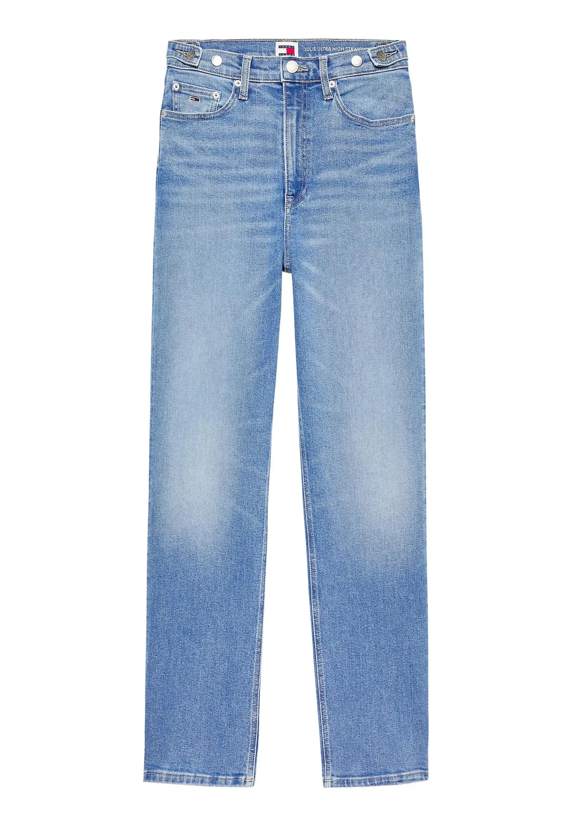 Tommy Jeans Julie egyenes szárú farmernadrág – kék