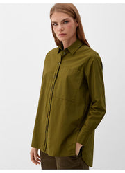 s.Oliver RED LABEL bő szabású, hosszú ujjú ing – khaki