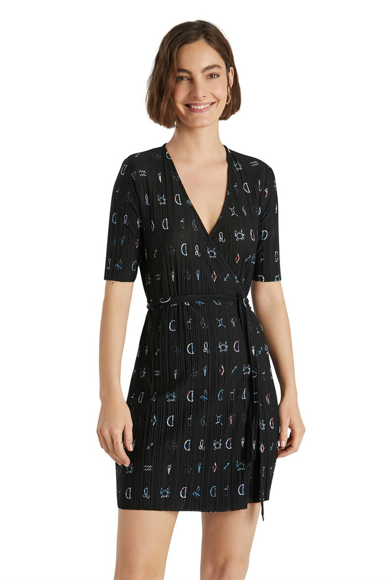 Desigual rakott miniruha – fekete