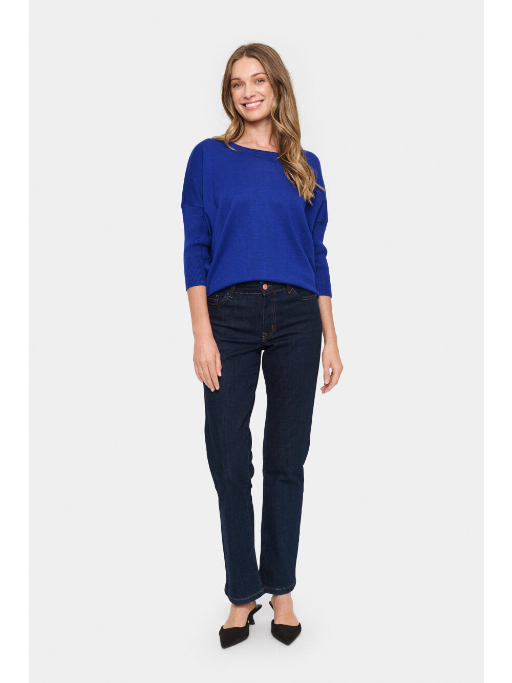Saint Tropez MilaSZ R-Neck Jumper – Surf Blue