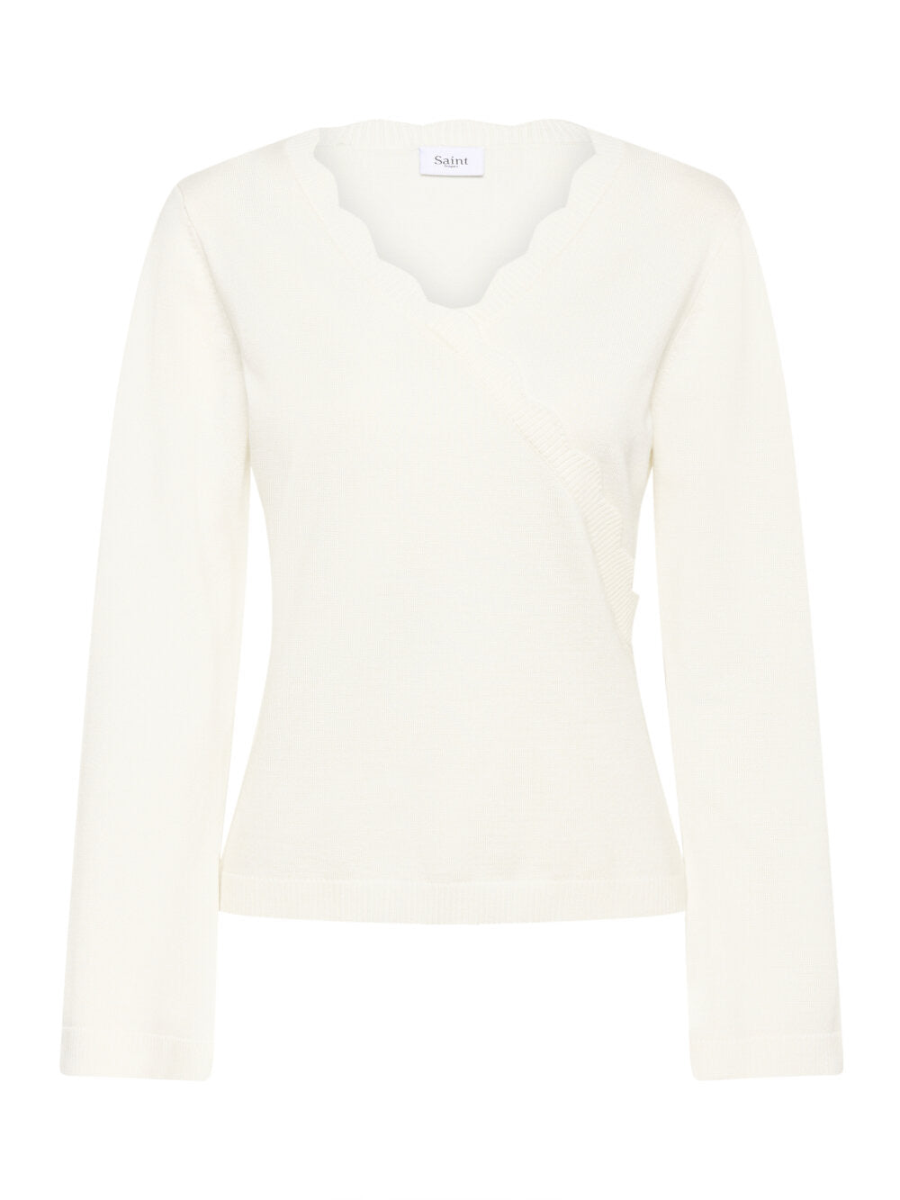 Saint Tropez MADLENASZ V-Neck Jumper – Ice