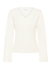 Saint Tropez MADLENASZ V-Neck Jumper – Ice