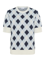 Saint Tropez MECHELLESZ Jumper – Cloud Naval Blue Argyle