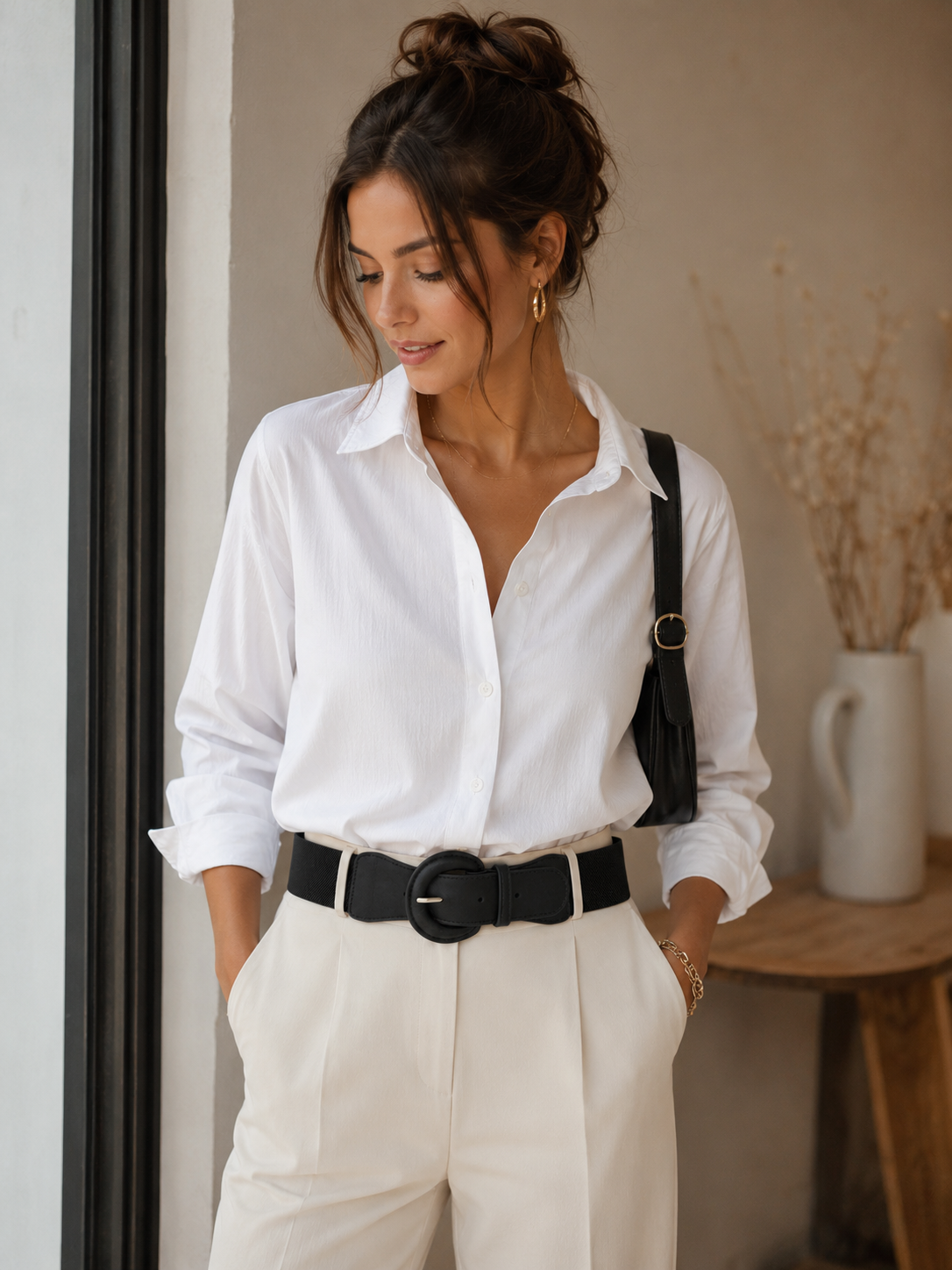 Zero Wide Elastic Waist Belt – Black